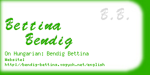 bettina bendig business card